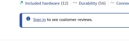 "sign in to see customer reviews"